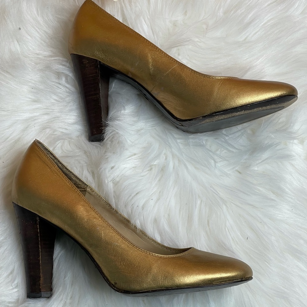 Michael Kors Soild Gold Classic Baby Dolls Pumps